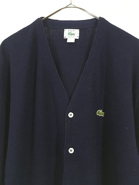 古着 80s USA製 IZOD LACOSTE ワニ パッチ アクリル ニット 