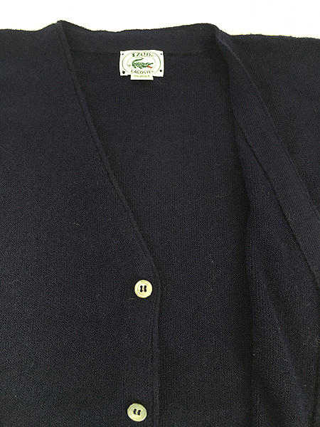 古着 80s USA製 IZOD LACOSTE ワニ パッチ アクリル ニット 