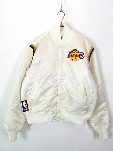 古着 80s USA製 NBA Los Angeles Lakers レイカーズ 光沢 ナイロン
