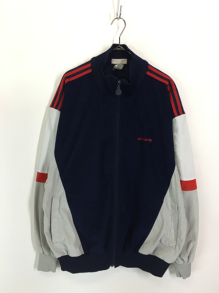 古着 90s adidas ベロア パイル クレイジー ジャージ トップ XL 古着 