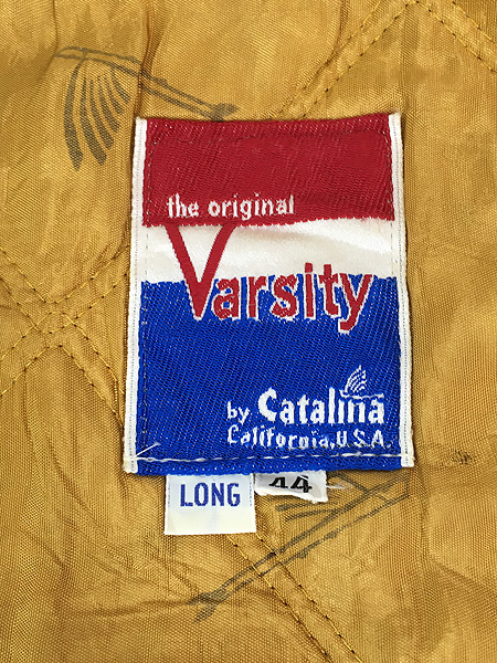 古着 70s Varsity by Catalina 裏地 トビウオ 総柄 パデット ダービー