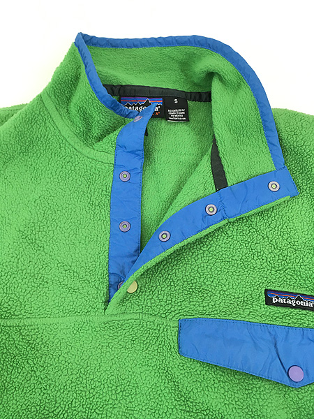 古着 00s Patagonia スナップT シンチラ フリース ジャケット 黄緑 S