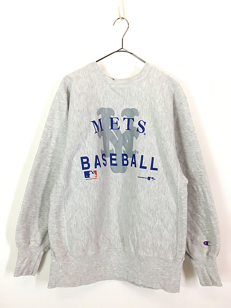古着 90s USA製 Champion Reverse Weave MLB New York Mets メッツ 