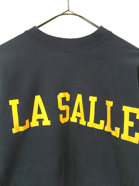 古着 90s USA製 Champion Reverse Weave 「LA SALLE」 プリント