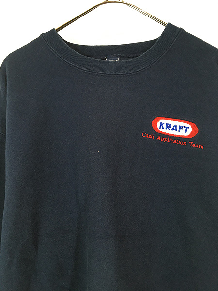 古着 90s USA製 LANDS' END 「KRAFT」 チーズ ヘビー スウェット