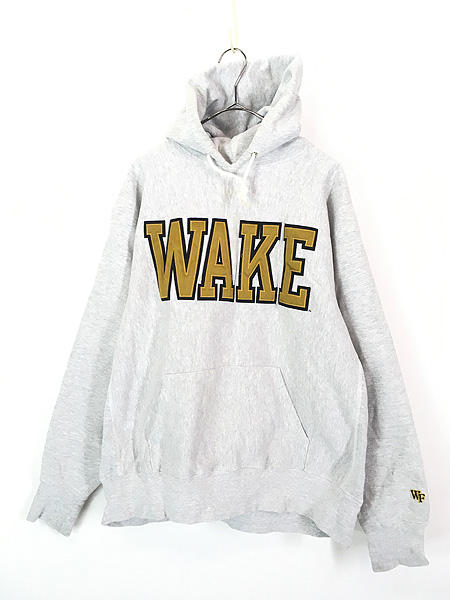 古着 90s USA製 WAKE カレッジ リバース タイプ ヘビー スウェット 