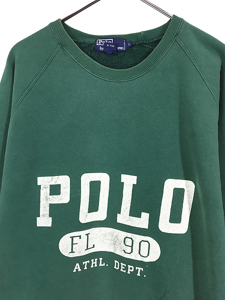 古着 90s Polo Ralph Lauren BIG ロゴ ラグラン スウェット トレーナー