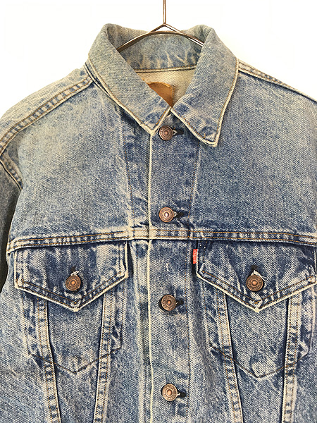 古着 80s USA製 Levi's 70505-0217 4th ブルー デニム ジャケット G 