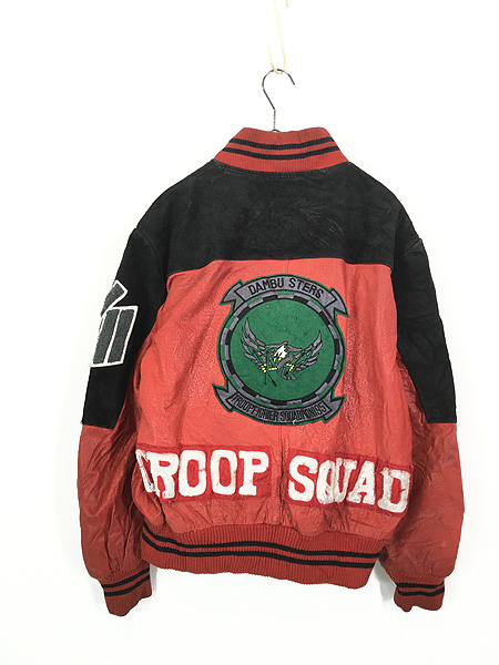 国産品 TROOP スタジャン レザー トゥループ HIPHOP ジャケット ...