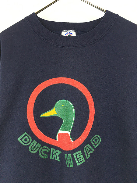 古着 90s USA製 Duck Head 「DUCK TAIL」 両面 スウェット トレーナー