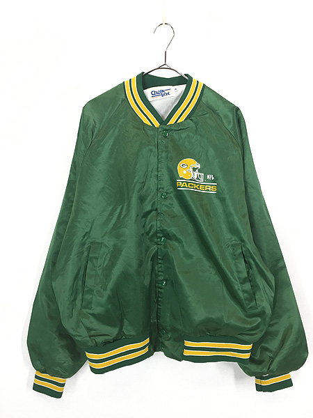 古着 90s USA製 NFL Green Bay Packers パッカーズ 光沢 サテン