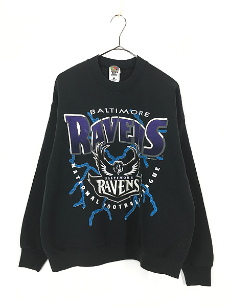 古着 90s USA製 NFL Baltimore Ravens レイブンズ スウェット 