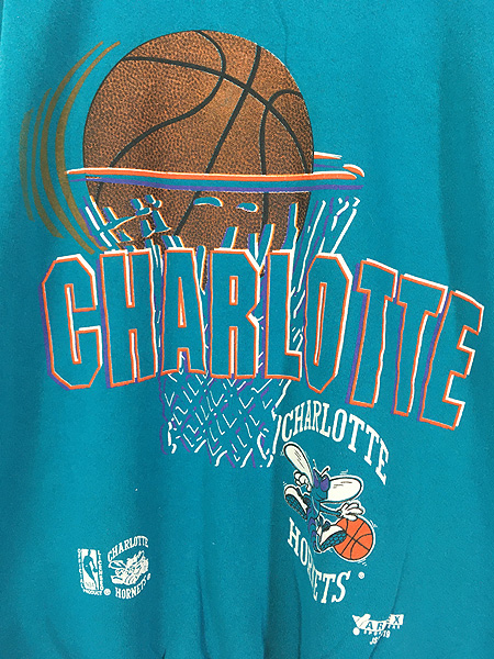 古着 90s USA製 NBA Charlotte Hornets ホーネッツ ボール 