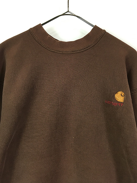 古着 80s Carhartt ワンポイント 刺しゅう リバース タイプ スウェット