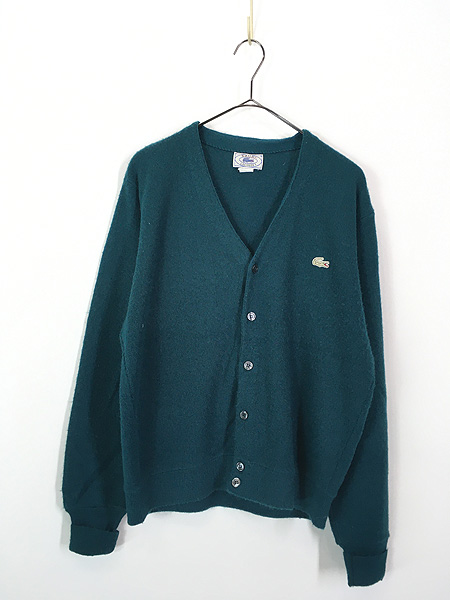 古着 80s IZOD LACOSTE ワニ パッチ アクリル ニット