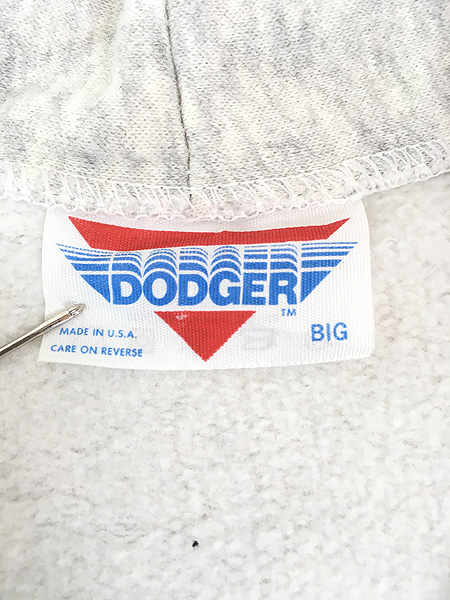 古着 80s USA製 DODGER 「F」 レタード パッチ 裏起毛 スウェット