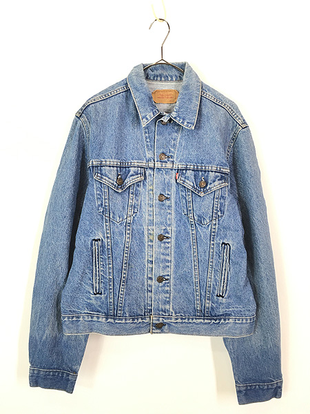 古着 80s USA製 Levi's 71506-0216 4th ポケット付 濃紺 デニム トラッカー ジャケット Gジャン ロング丈 44L -  古着 通販 ヴィンテージ　古着屋 Dracaena ドラセナ