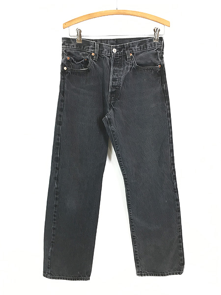 古着 00s Levi's 501-0660 内股 シングル サルファ ブラック デニム 