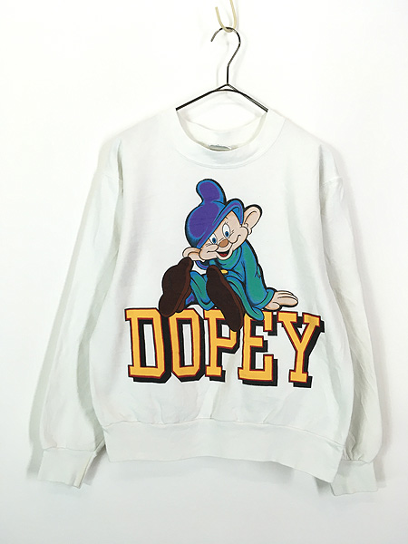 古着 90s USA製 Disney 白雪姫 7人の小人 Dopey おとぼけ スウェット