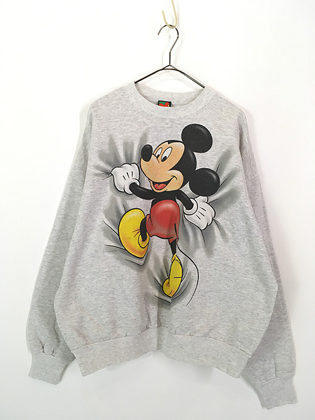 古着 90s USA製 Disney Mickey ミッキー 「MICKEY&CO」 刺しゅう