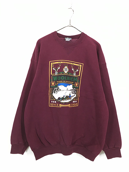 古着 90s USA製 WoolRich 雪山 ソリ アウトドア 前V セットイン ...