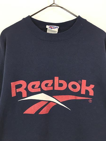 古着 90s USA製 Reebok BIG ロゴ スウェット トレーナー L 古着 - 古着