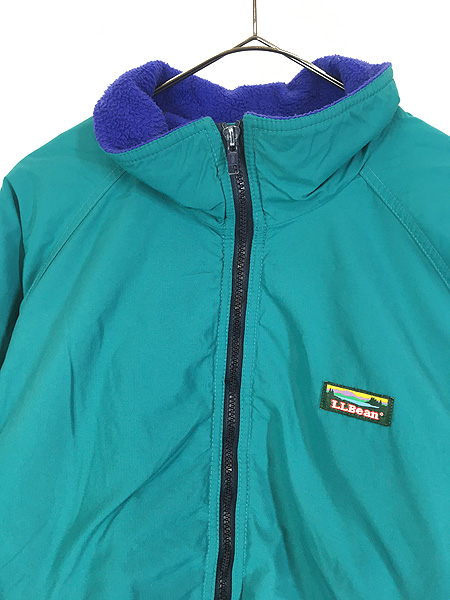 古着 80s USA製 LL Bean 「Warm-up Jacket」 フリース ライナー シェルド ジャケット L 古着 - 古着 通販  ヴィンテージ　古着屋 Dracaena ドラセナ