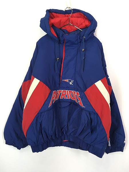 古着 90s NFL New England Patriots ペイトリオッツ パデット ハーフ 