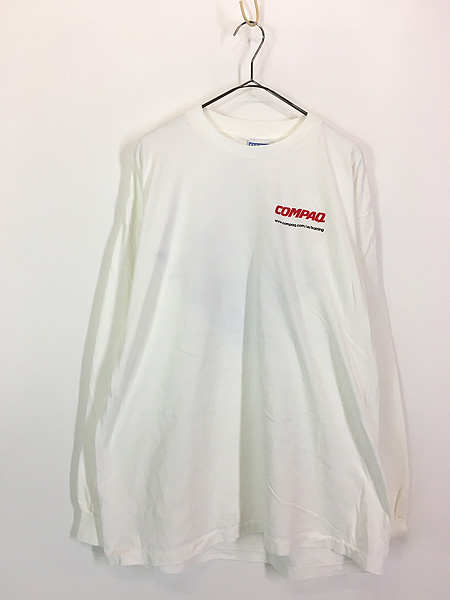 古着 90s USA製 COMPAQ 「COMPAQ TRAINING」 PC パソコン ソフトウェア 長袖 Tシャツ ロンT XL