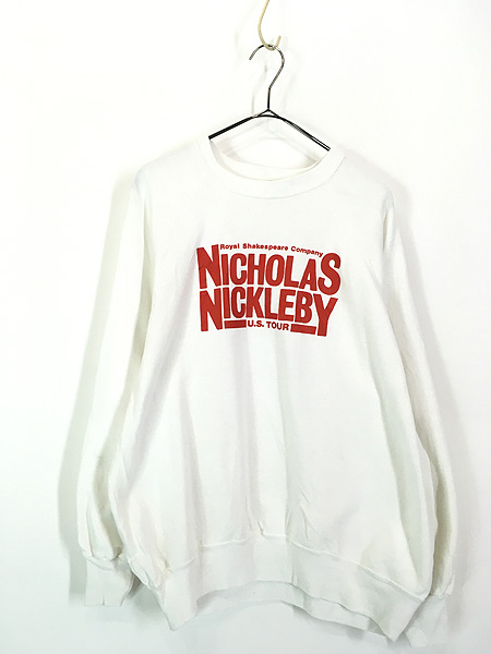 古着 80s USA製 Royal Shakespeare Company Nicholas Nickleby ミュージカル ツアー スウェット トレーナー XL