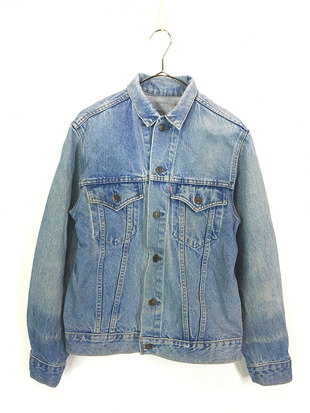 古着 80s USA製 Levi's 70506-0214 ハンド ポケット付 ブリーチ デニム 