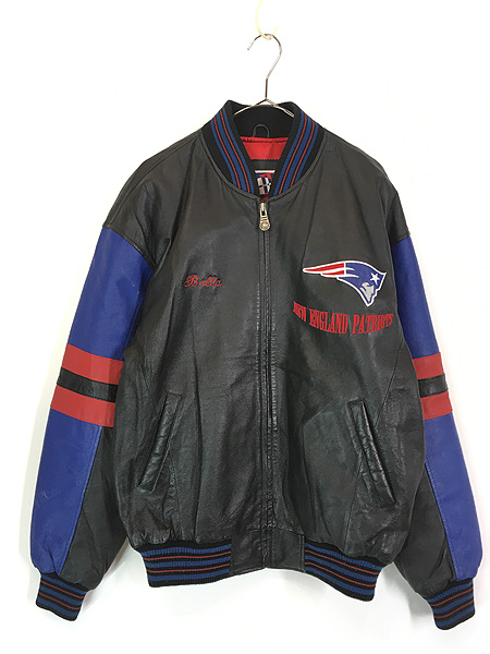 古着 90s NFL Baltimore Ravens レイブンズ 本革 オール レザー 