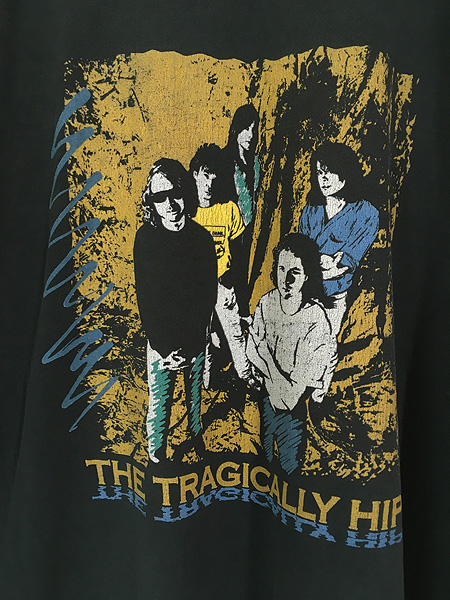 古着 80s Canada製 THE TRAGICALLY HIP メンバー アート ロック バンド Tシャツ XL - 古着 通販 ヴィンテージ 古着屋  Dracaena ドラセナ