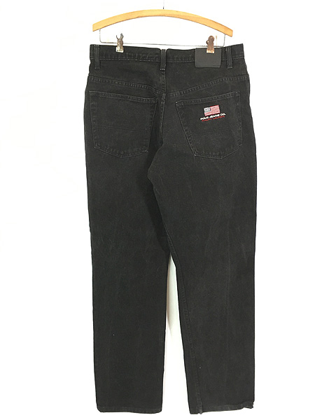 古着 POLO JEANS Ralph Lauren ブラック デニム パンツ ジーンズ テーパード W35 L34 古着 - 古着 通販  ヴィンテージ 古着屋 Dracaena ドラセナ