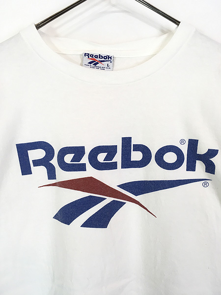 古着 90s USA製 Reebok BIG ロゴ Tシャツ L 古着 - 古着 通販 ヴィンテージ 古着屋 Dracaena ドラセナ