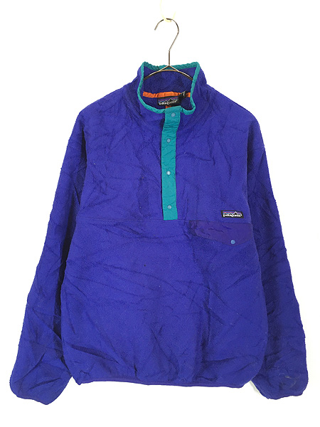 古着 80s USA製 Patagonia 初期 ポケットなし スナップT シンチラ フリース ジャケット グレー L 古着 - 古着 通販 ヴィンテージ  古着屋 Dracaena ドラセナ