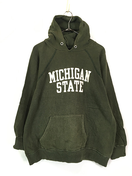 古着 80s USA製 Champion 「MICHIGAN STATE」 2段 カレッジ スウェット ...