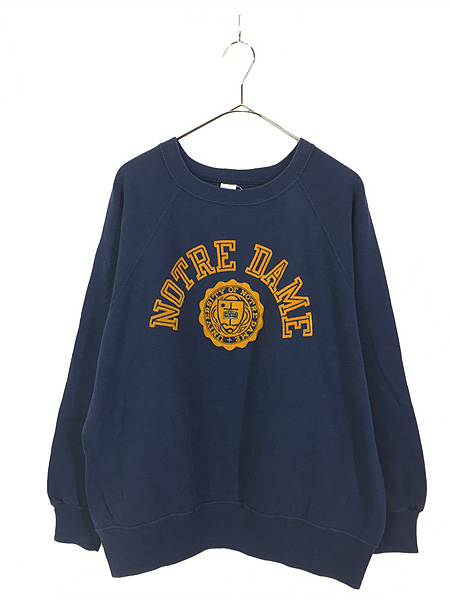 古着 80s USA製 Champion 「NOTRE DAME」 フロッキー 2段 カレッジ