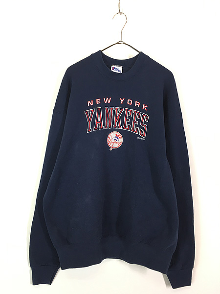 MLB L】ナイキ NY ヤンキース 刺繍ロゴ スウェット パーカー 紺 - トップス