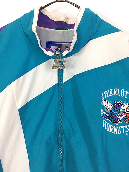 古着 90s STARTER NBA Charlotte Hornets ホーネッツ ナイロン