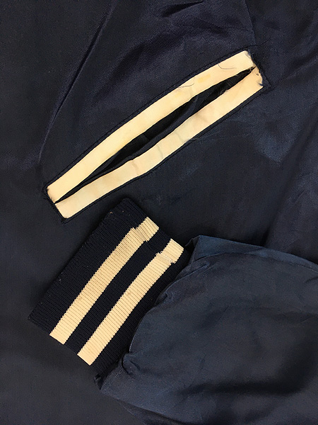 古着 80s USA製 PENN STATE 光沢 サテン カレッジ スタジャン