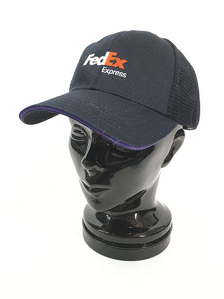 雑貨 古着 90s FedEx フェデックス 企業 ロゴ 刺しゅう メッシュ キャップ 帽子 RG-XL 古着 - 古着 通販 ヴィンテージ 古着屋  Dracaena ドラセナ