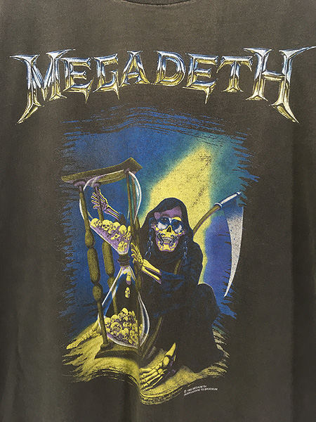 コットン100%【稀少　美品】MEGADETH 90s ヴィンテージ　USA製　バンドTシャツ