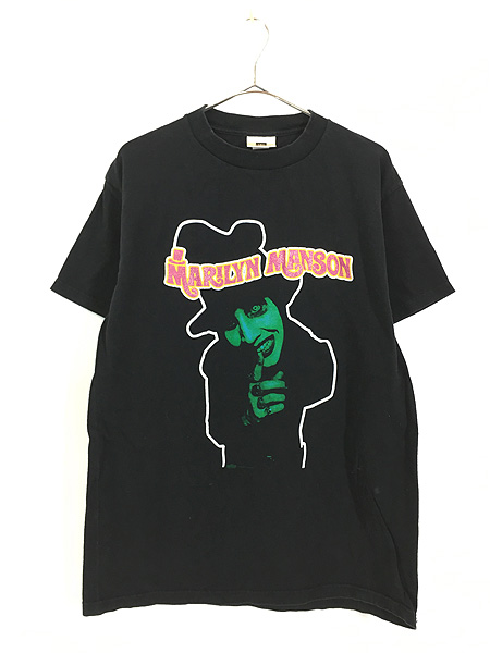 柄デザインプリント90's Marilyn Manson マンソン バックステージパスTシャツ L