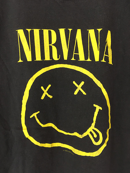 Kフォローで割引多数出品中Nirvana スマイリー　スマイル　ヴィンテージ　バンド　Tシャツ　L 美品