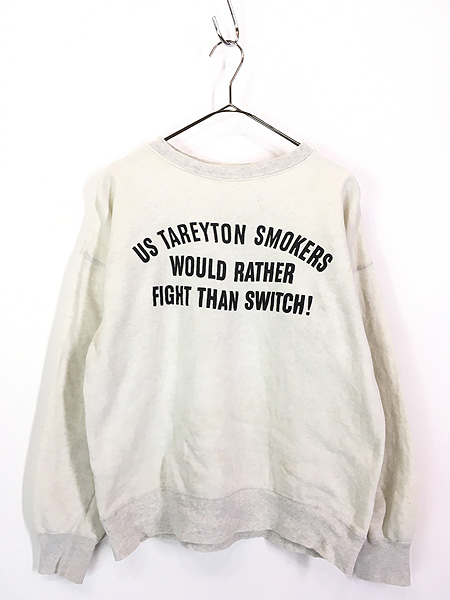 古着 60s 「US TAREYTON SMOKERS」 スローガン 2tone 霜降り