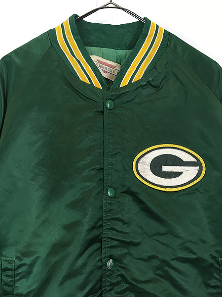 古着 90s USA製 NFL Green Bay Packers パッカーズ 光沢 サテン ...