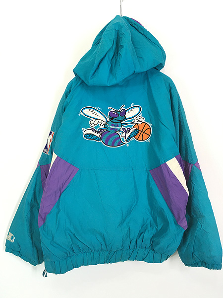 古着 90s NBA Charlotte Hornets ホーネッツ パデット ジャケット