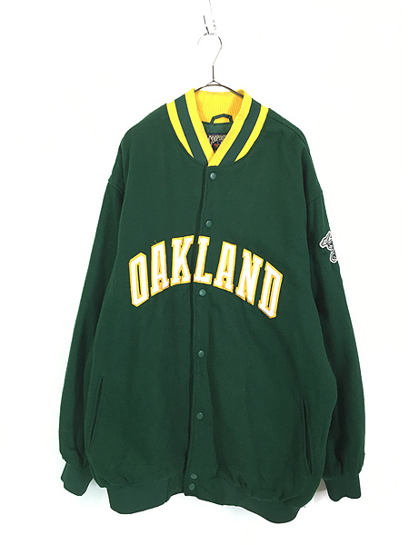 最高級 90s USA製 スタジャン アスレチックス ATHLETICS A's MLB 