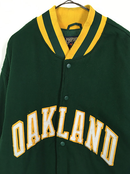 古着 90s MLB Oakland Athletics アスレチックス ウール スタジャン ジャケット XL 古着 - 古着 通販 ヴィンテージ 古着屋  Dracaena ドラセナ